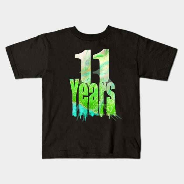 11 years Kids T-Shirt by Yous Sef